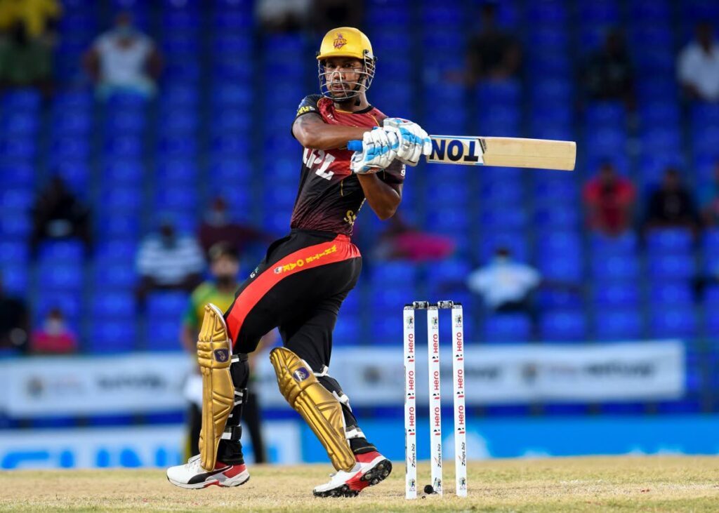 Trinbago Knight Riders' Lendl Simmons in action for the TT francise in the 2021 Caribbean Premier League. - CPL T20