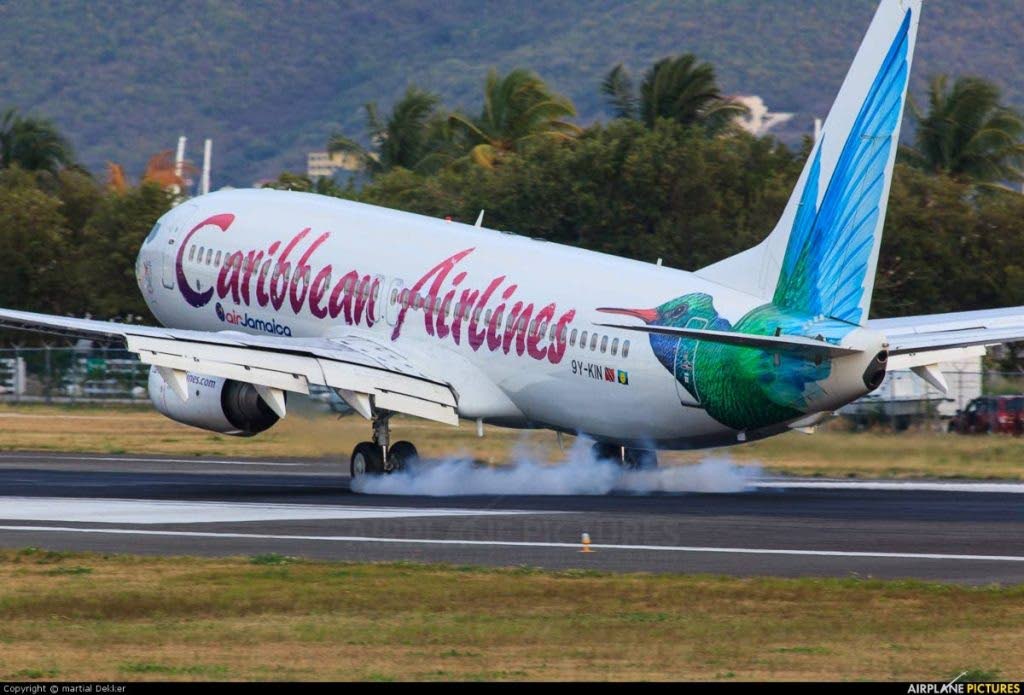 A Caribbean Airlines plane about to take off.  - File photo 