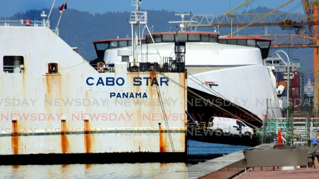 The MV Cabo Star resumes standard operations between Trinidad and Tobago. - File photo