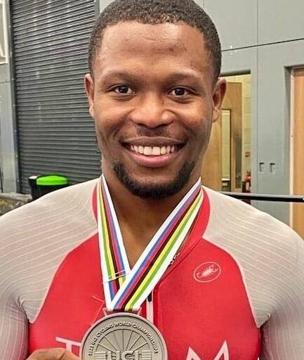 Trinidad and Tobago's Nicholas Paul with his men's sprint silver medal at the 2023 World Cycling Championships in Glasgow, Scotland earlier this year. Photo courtesy TTCF Facebook - 