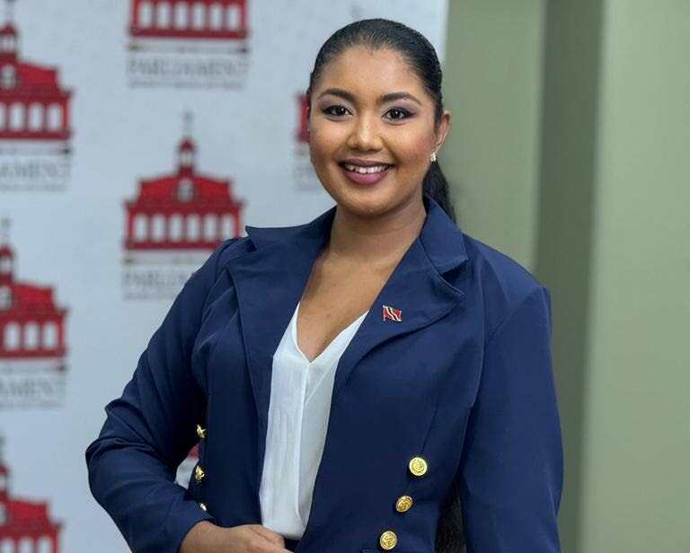 TT's Caricom Youth Ambassador Samantha Rampersad at the Red House in Port of Spain after participating in Parliament's youth budget talks on October 4, 2023. Photos courtesy Samantha Rampersad. - 