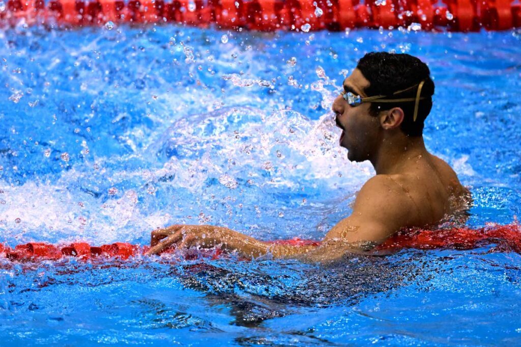 Egypt's Abdelrahman Sameh at the World Aquatics Championships semifinal in Fukuoka, Japan in July this year. FILE PHOTO - 