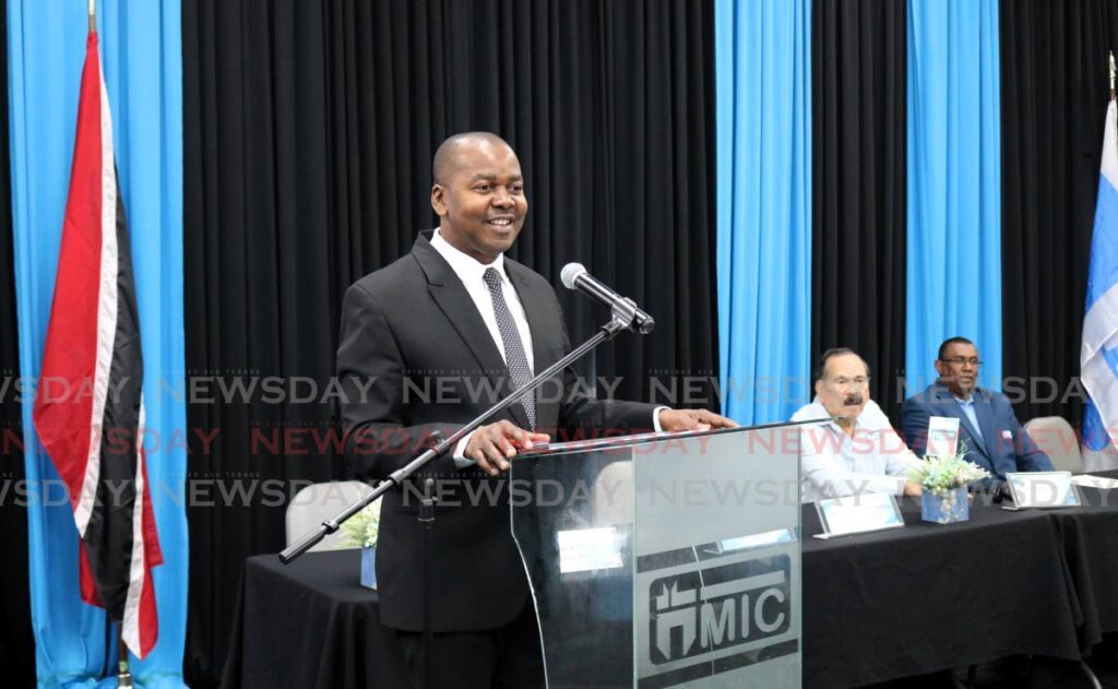 Youth Development and National Service Minister Foster Cummings at MIC-IT’s BizStart Entrepreneurship Day.  Photo courtesy Youth Development Ministry -