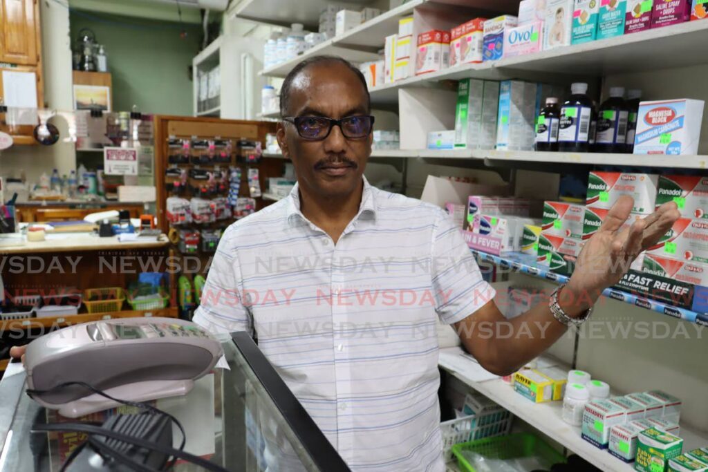 Cumberdale Pharmacy proprietor Kenrick Cumberbatch said if electricity rates are increased there would be a ripple effect among businesses across the country.  - ROGER JACOB