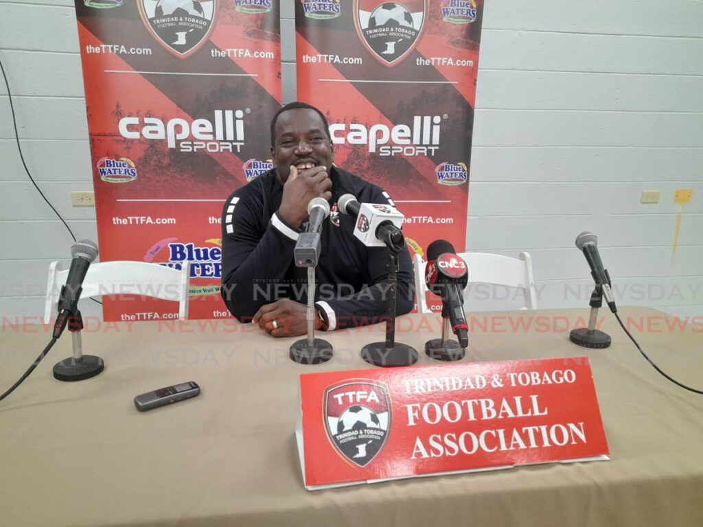 Trinidad and Tobago senior women's football team head coach Richard Hood addresses the media on the eve of his team's Concacaf women's Gold Cup qualifier versus Puerto Rico at the Hasely Crawford Stadium, Mucurapo on Friday.  - Roneil Walcott