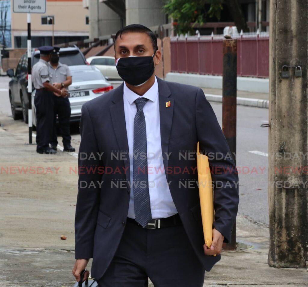MP Ravi Ratiram arriving for parliament. - Photo by Sureash Cholai