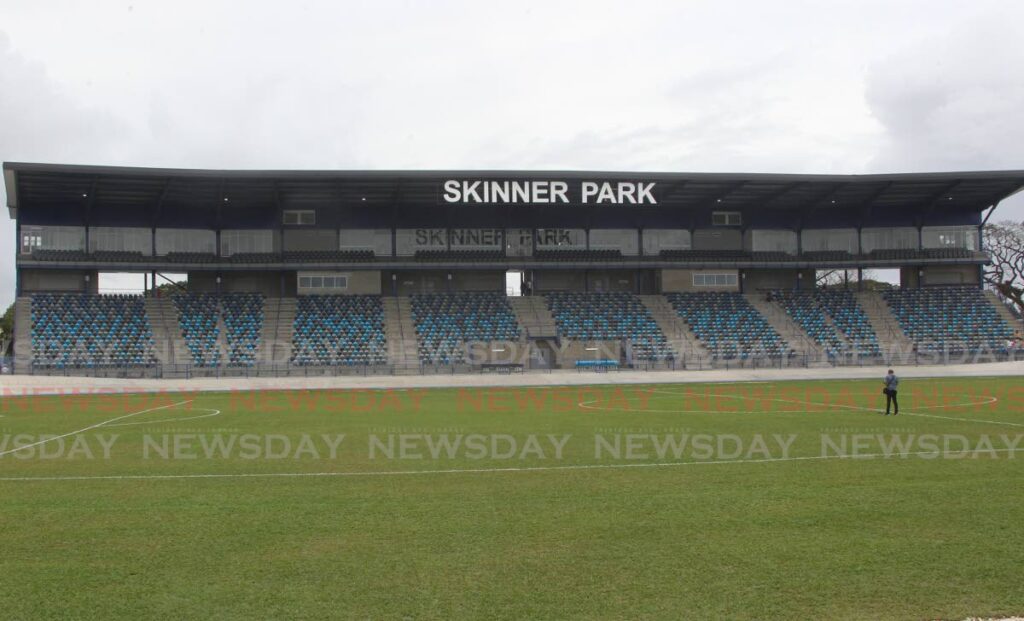 The football field at the refurbished Skinner Park in San Fernando. FILE PHOTO - 