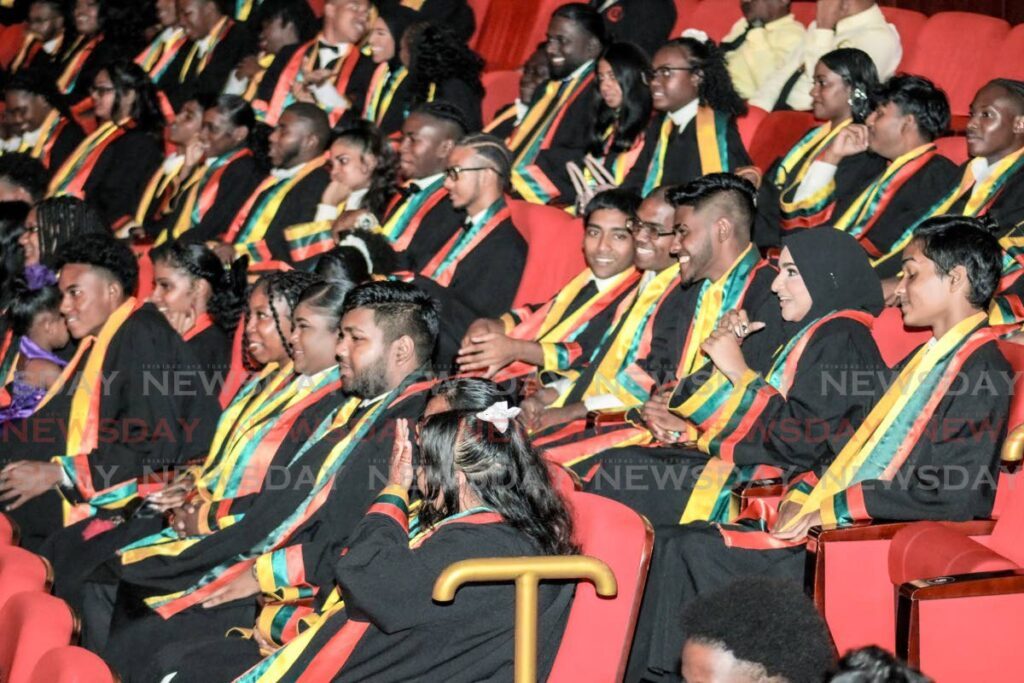 Graduates of the 2023 CCC cycle at their graduation ceremony, at the National Academy for the Performing Arts, Port of Spain, on November 10. - Grevic Alvarado