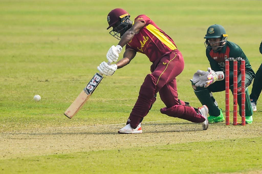 FLASHBACK: In this January 22, 2021 file photo, West Indies' captain Jason Mohammed plays a shot during the second one-day international match against Bangladesh at the Sher-e-Bangla National Cricket Stadium in Dhaka. - 
