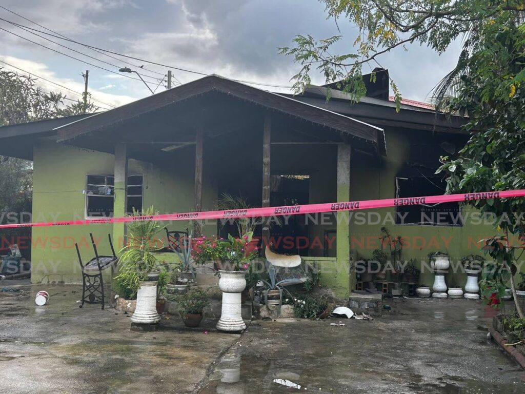 The Bahadoor family home in Mayaro was destroyed by a fire.  - 