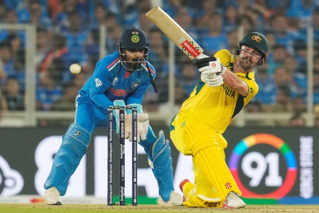 Australia's Travis Head plays a shot during the ICC Men's Cricket World Cup final match vs India in Ahmedabad, India, Sunday. - AP