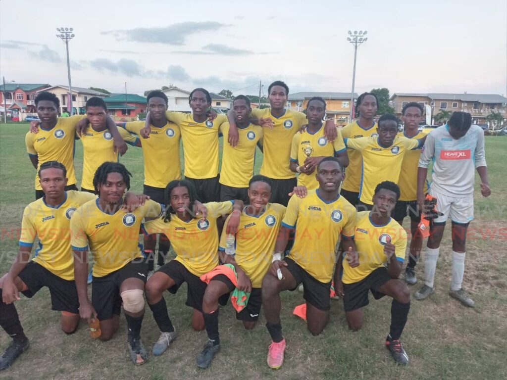 Chaguanas North Secondary players after winning the Coca-Cola Central Zone Intercol title.  - Jelani Beckles
