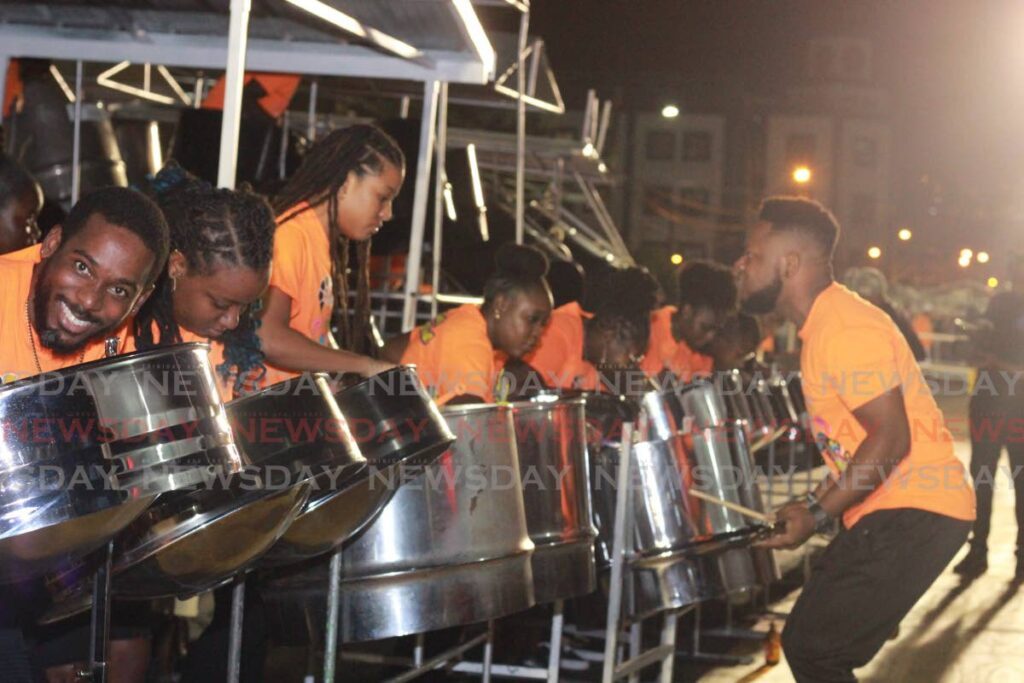 Uptown Fascinators perform at Victoria Square in January 2023. The Small conventional bands semi-finals will take place at Victoria Square, Port of Spain, on December 30, from 4 pm. - Jimmel Daniel/Pan Trinbago