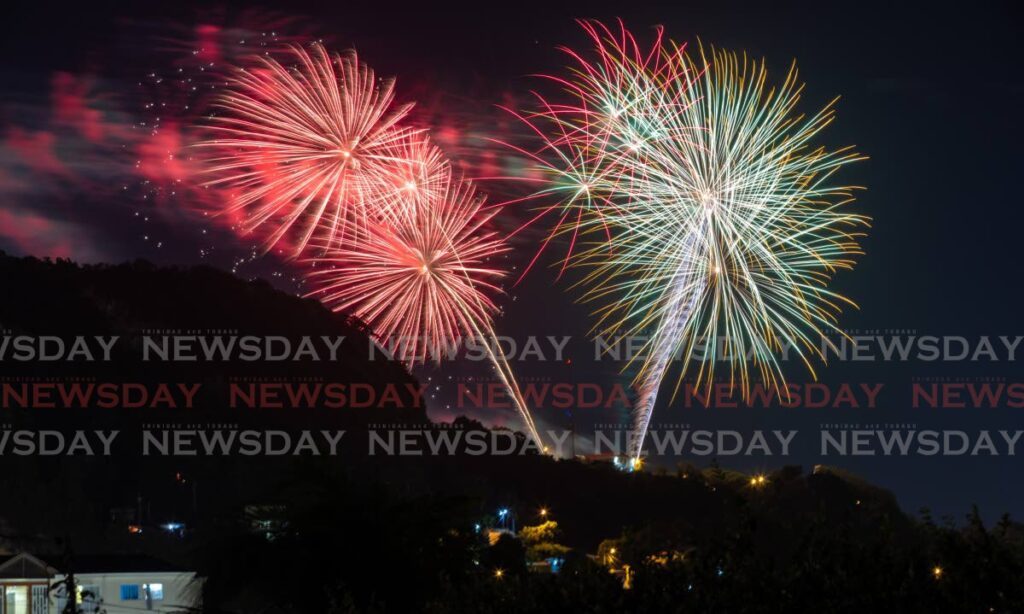 Independence Day fireworks . - File photo by Jeff K. Mayers