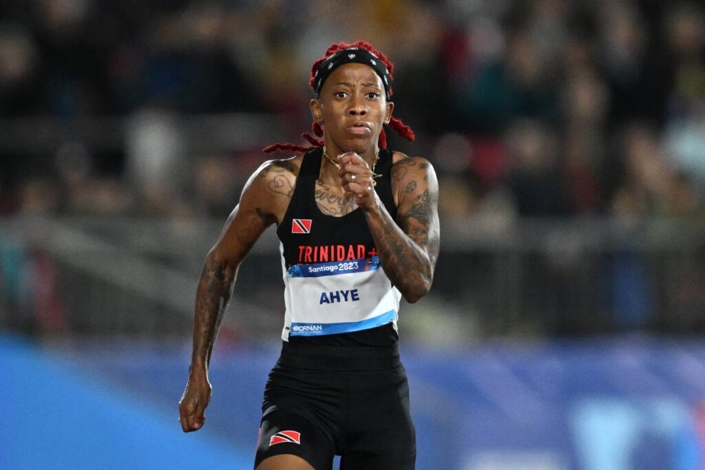 TT's Michelle-Lee Ahye competes in the women's 100m final of the Pan American Games Santiago 2023 at the National Stadium in Santiago, on October 31. - 