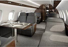 Bombardier Global 6500 executive jet cabin - 