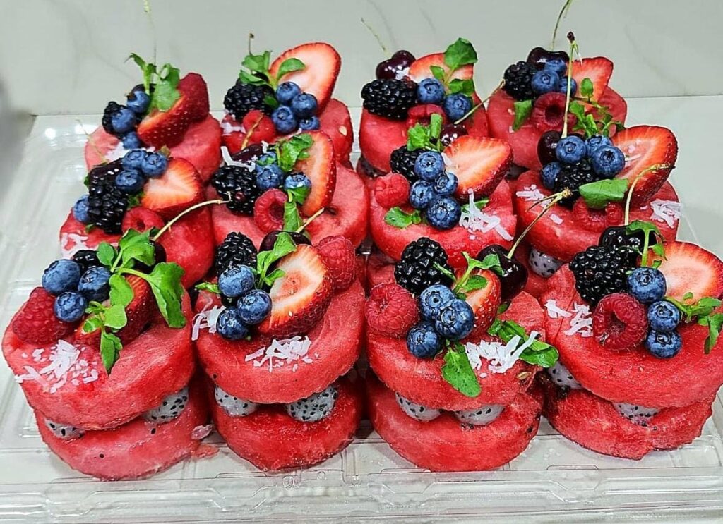 Dr Juice’s mini watermelon cake. Photo couretsy Felicia Wallace - 