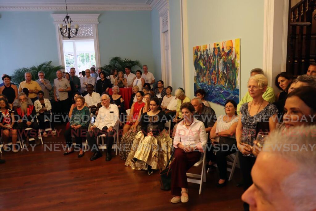 Friends and relatives at the memorial  for Christine Millar hosted by the Millar family at Mille Fleurs . - ROGER JACOB