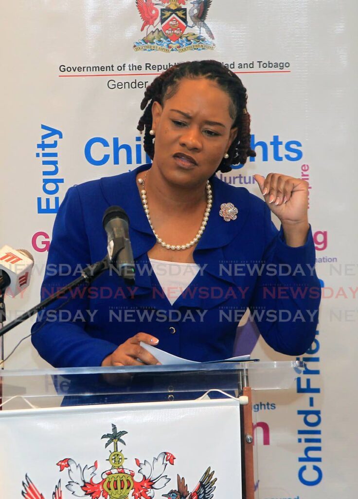 Gender and Child Affairs Minister Ayanna Webster-Roy - ANGELO MARCELLE
