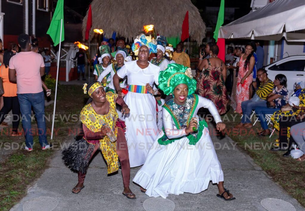 Performers at the Pembroke Salaka Feast, an integral event on the Tobago Heritage Festival calendar, at the Pembroke Heritage Park last July. File photo - 