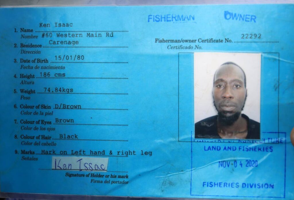 The fisherman's licence of Ken 