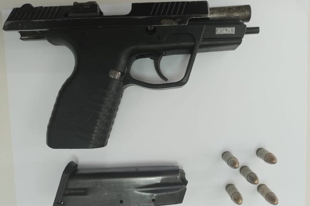 The gun and ammunition recovered following a police-involved shooting in Arima on January 5. - Photo courtesy the TTPS