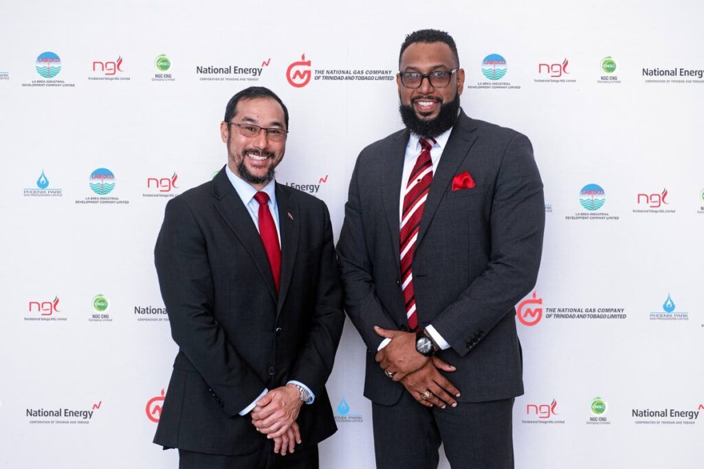 Energy Minister Stuart Young, left, and NGC Group chairman Dr Joseph Ishmael Khan.
Photo courtesy NGC - 