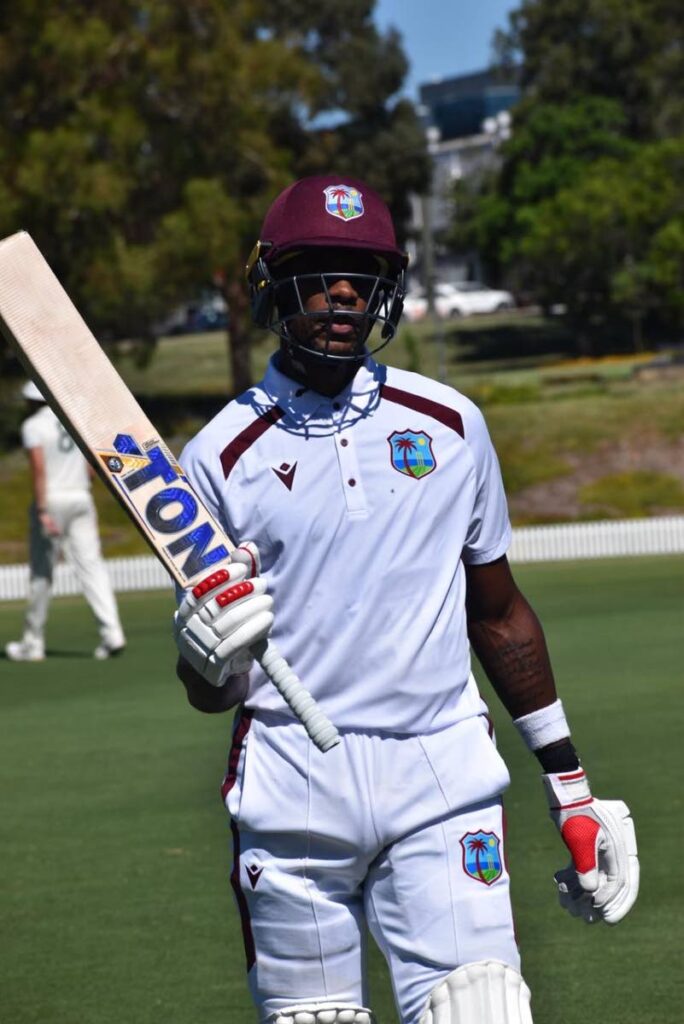 West Indies batsman Justin Greaves scored a fifty vs Cricket Australia in a warm-up match on Wednesday.  - Photo courtesy CWI