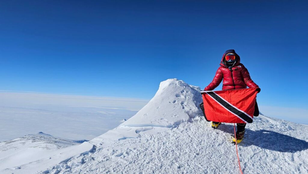 Safia Hosein is one of an elite group to reach the top of the Vinson Massif – Antarctica’s highest peak, at 4,892 metres. - Photos courtesy Safia Hosein