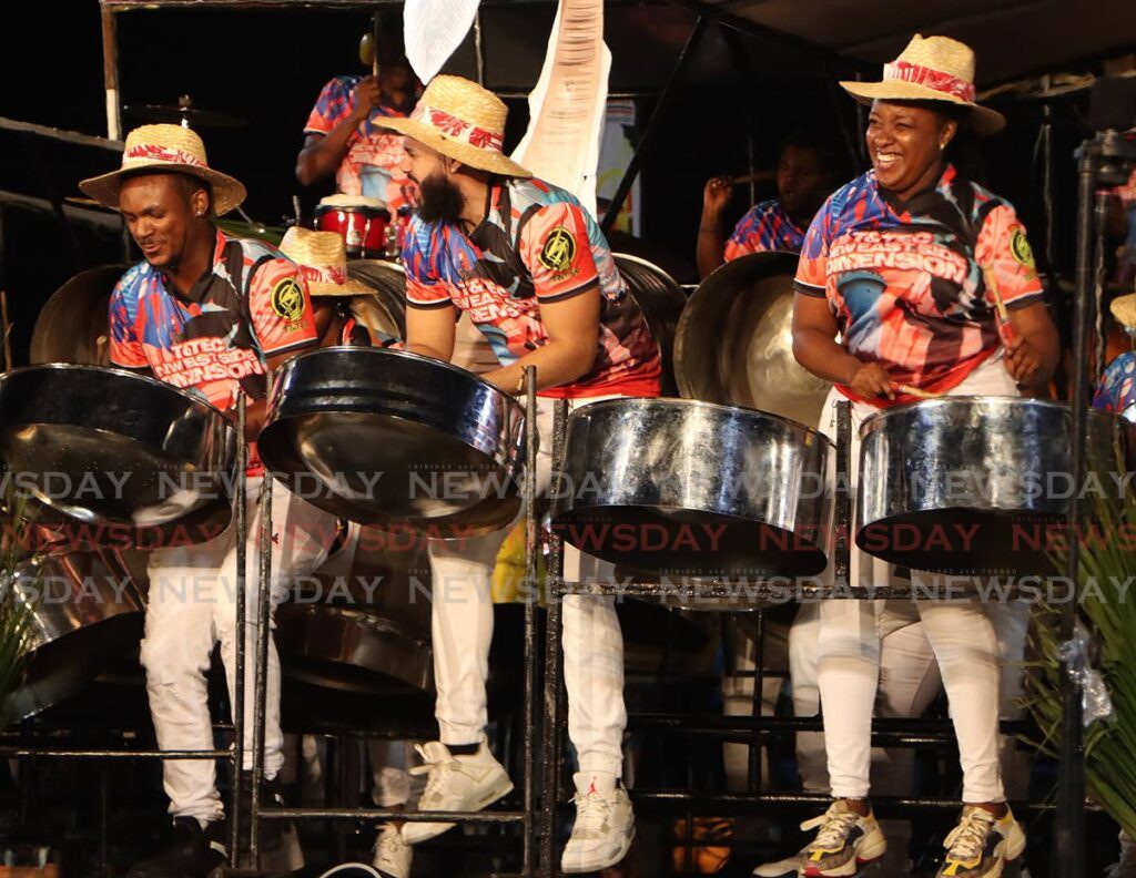 Frontline players of T&TEC New East Side Dimension during their winning performance at Skinner Park, San Fernando on January 12. - Photo by Angelo Marcelle