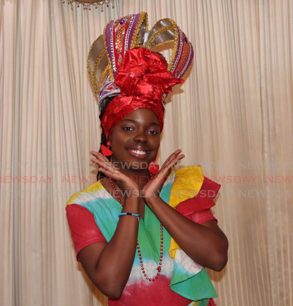 Holy Faith Convent, Penal, Cindy Bigford was crowned the winner of the South Junior Calypso competiton at City Hall Auditorium on Friday. - Photo by Angelo Marcelle