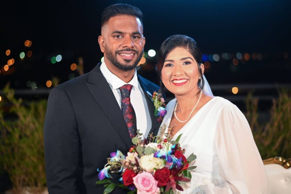 NEWLYWEDS: 
UNC senator Jayanti Lutchmedial married her “soulmate” accountant Dirk Ramdial on Saturday at Iyla Rooftop Events venue, Irving Street, San Fernando.  - Photo courtesy Jayanti R. Lutchmedial's Facebook page.