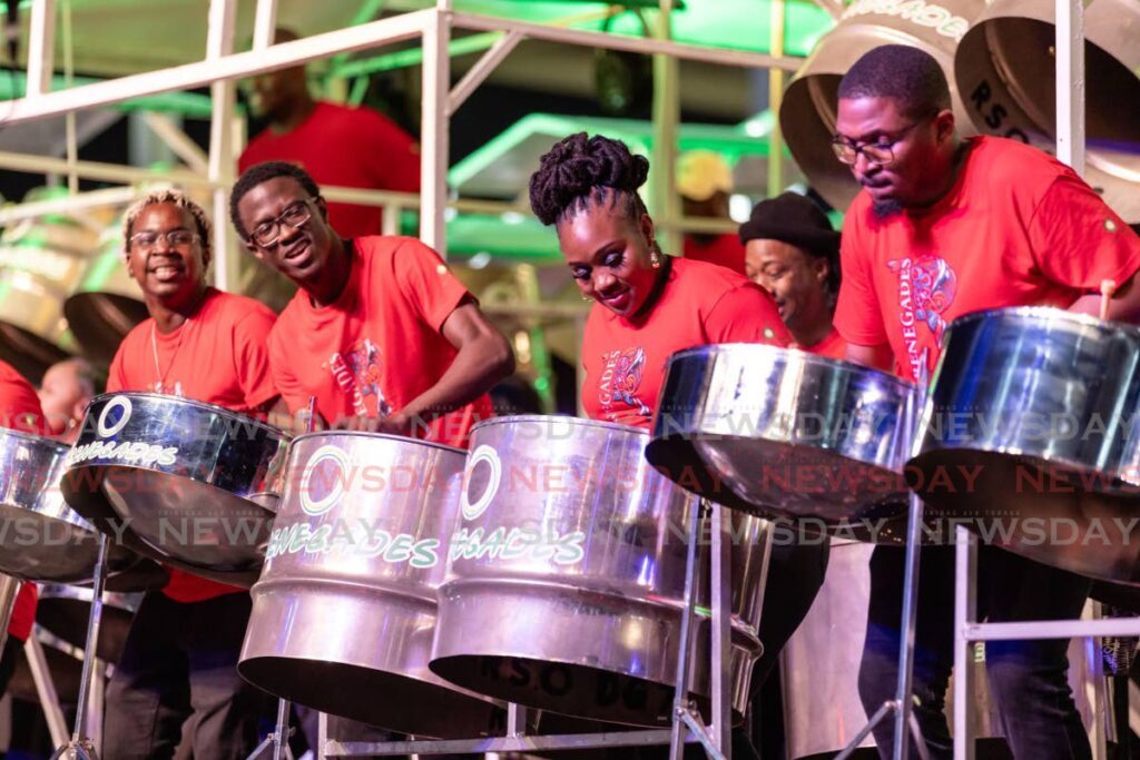 bpTT Renegades took home the top spot at the Panorama large conventional bands semi-finals on January 28 with their performance of DNA by Mical Teja scoring 282 points. - Photo by Jeff K. Mayers
