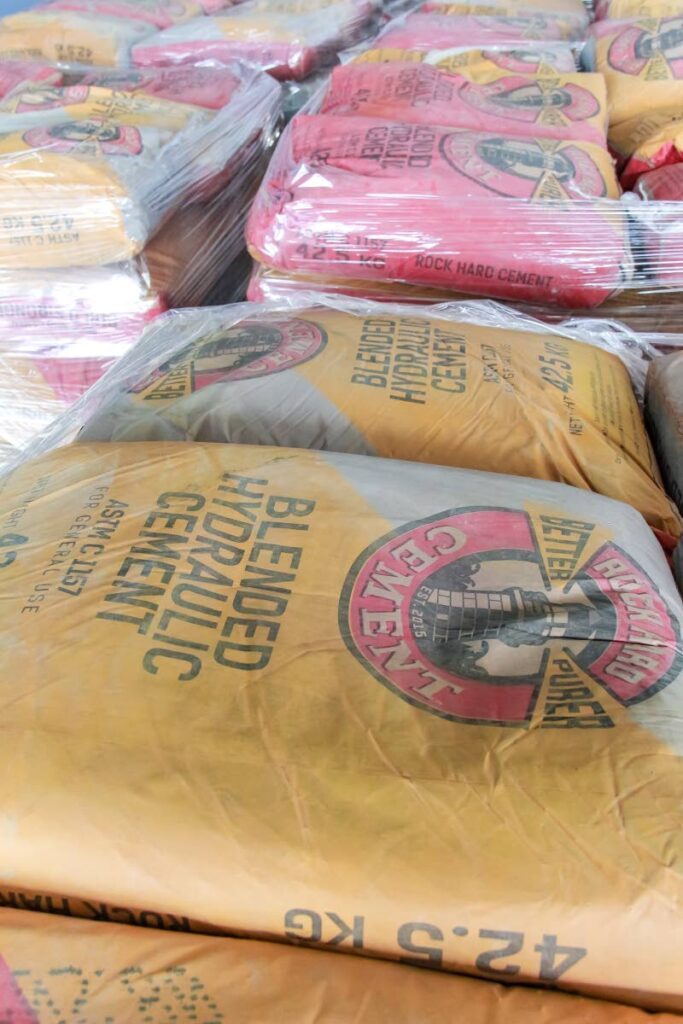 Bags of Rock Hard cement ready for distribution. FILE PHOTO - JEFF K MAYERS