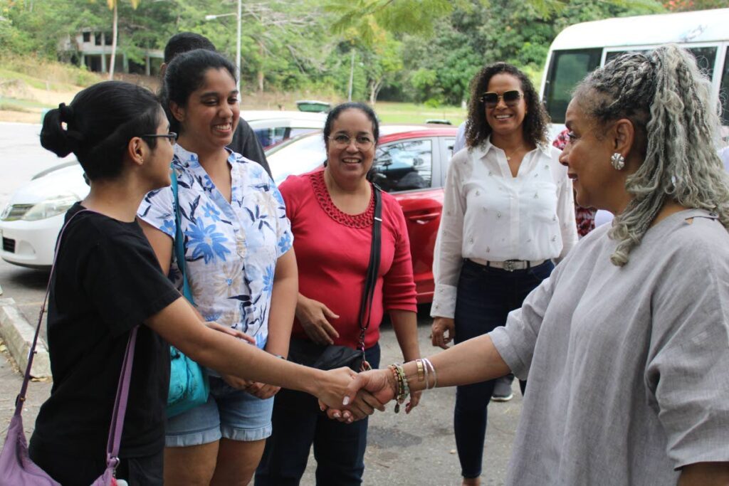 Phylicia Rashad greets locals at the U-Pick Farm, Chaguaramas on February 7. - Photo courtesy Tourism Trinidad