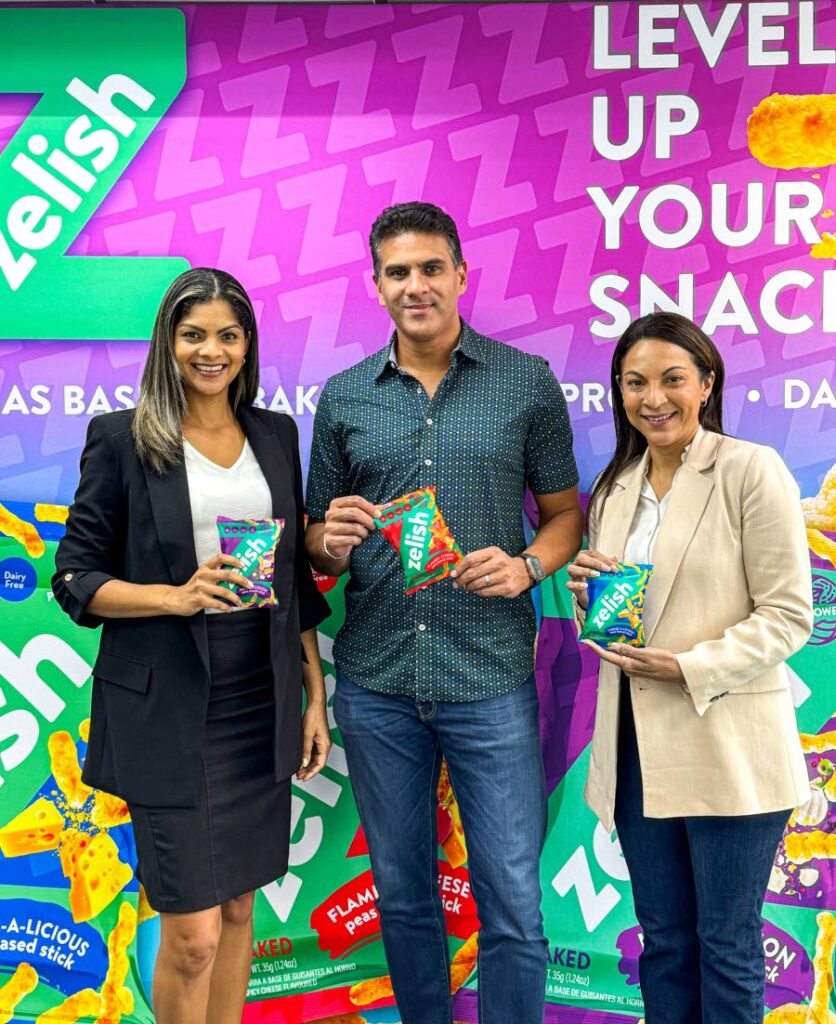 (L-R): Kathryn Inniss, General Manager, Sunshine Snacks; ABIL Group CEO/Deputy Chairman, Nicholas Lok Jack and Nadina Camps Campins, Marketing Manager, Sunshine Snacks. - Photo courtesy ABIL Group