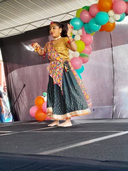 Anaya Surana shows off her dancing skills. - 