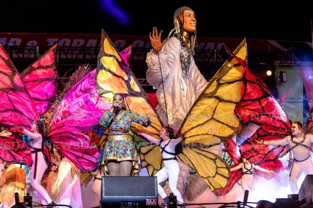 Nadia Batson entertains at Dimanche Gras on February 11, Queen’s Park Savannah, Port of Spain.
 - Jeff K Mayers