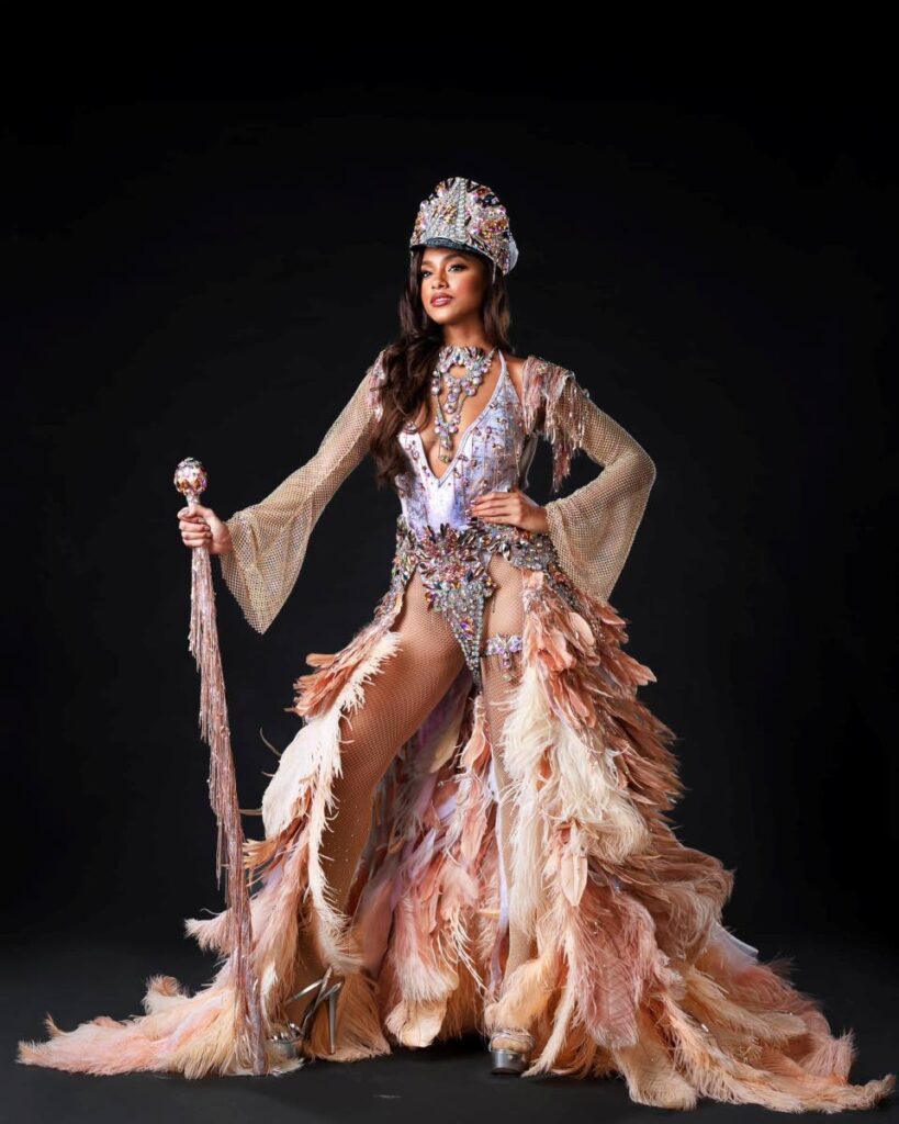 Miss World Trinidad and Tobago Aché Abrahams in her national costume described as an “extra 
glamorous take on our traditional fancy sailor costume.” Abrahams is in Mumbai, India, participating in the pageant which ends on March 9. - Photo  courtesy Raj/V Photography