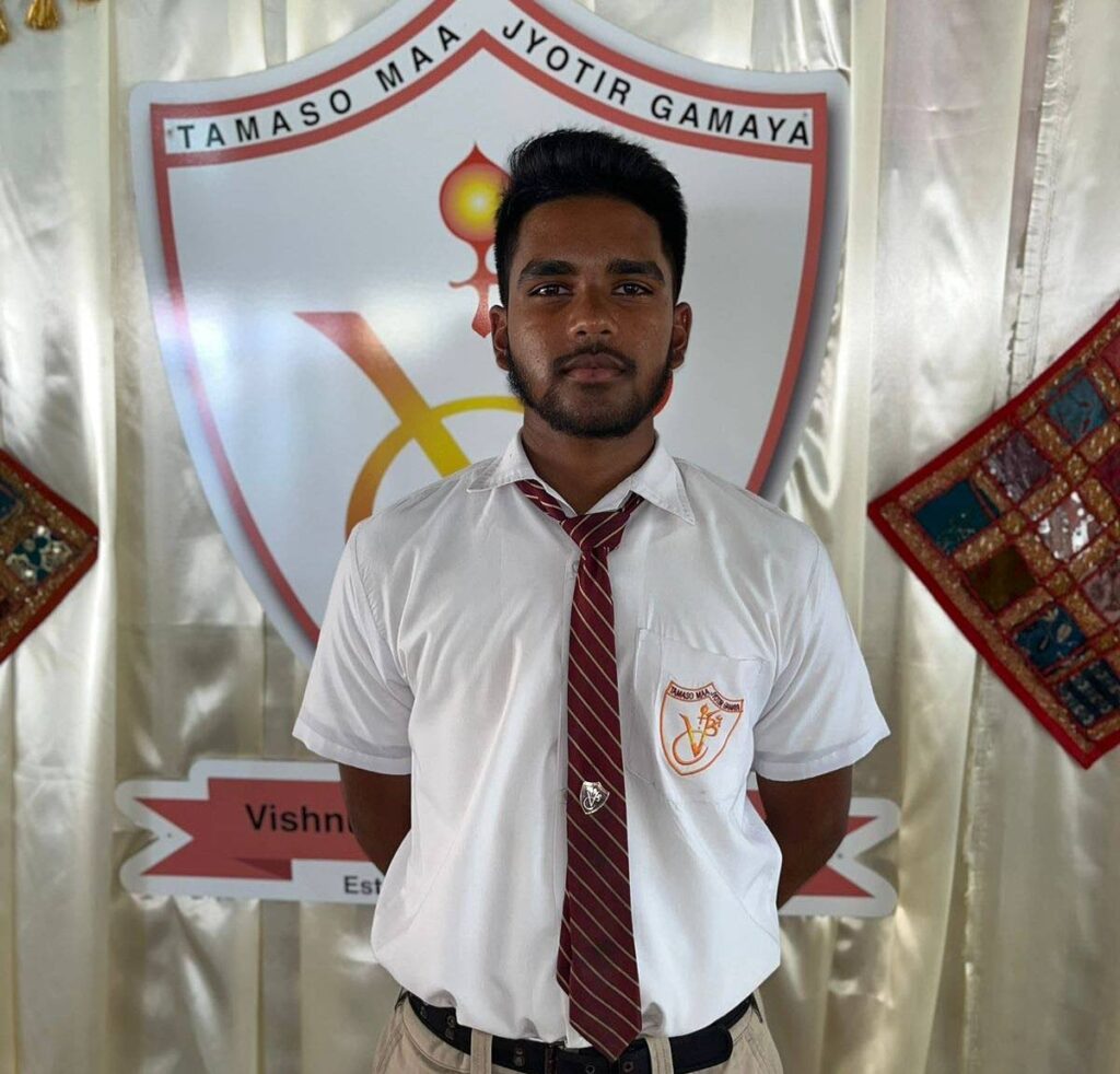 Vishnu Boys Hindu College cricketer Aaron Basant. - (courtesy Vishnu Boys Hindu College)