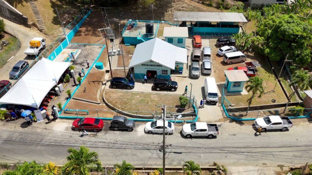 An aerial view of the Highland Road booster station in Moriah, Tobago. - File photo