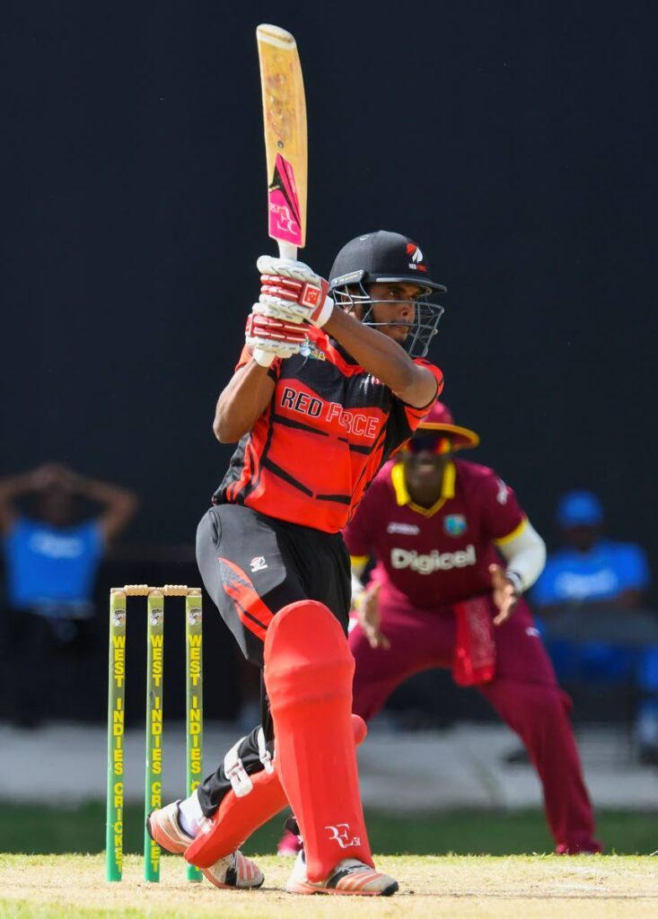 In the Feb 10,2017 file photo, TT Red Force batsman Kjorn Ottley drives during the Group ‘A’ match against the West Indies Under-19 in the Regional Super50 Tournament, at Sir Vivian Richards Cricket Ground. - CWI Media