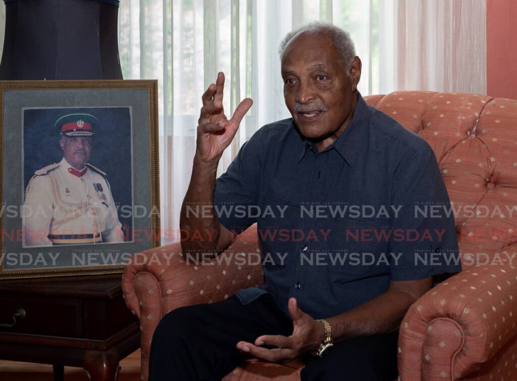 Retired major general Ralph Brown at his home in Lambeau, Tobago.  - File photo