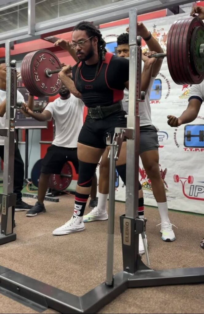 Yavniel Yatali lifts his way to the men’s 2024 National Powerlifting championship title at Urban Fitness gym in Trincity. - Photo courtesy TTPF