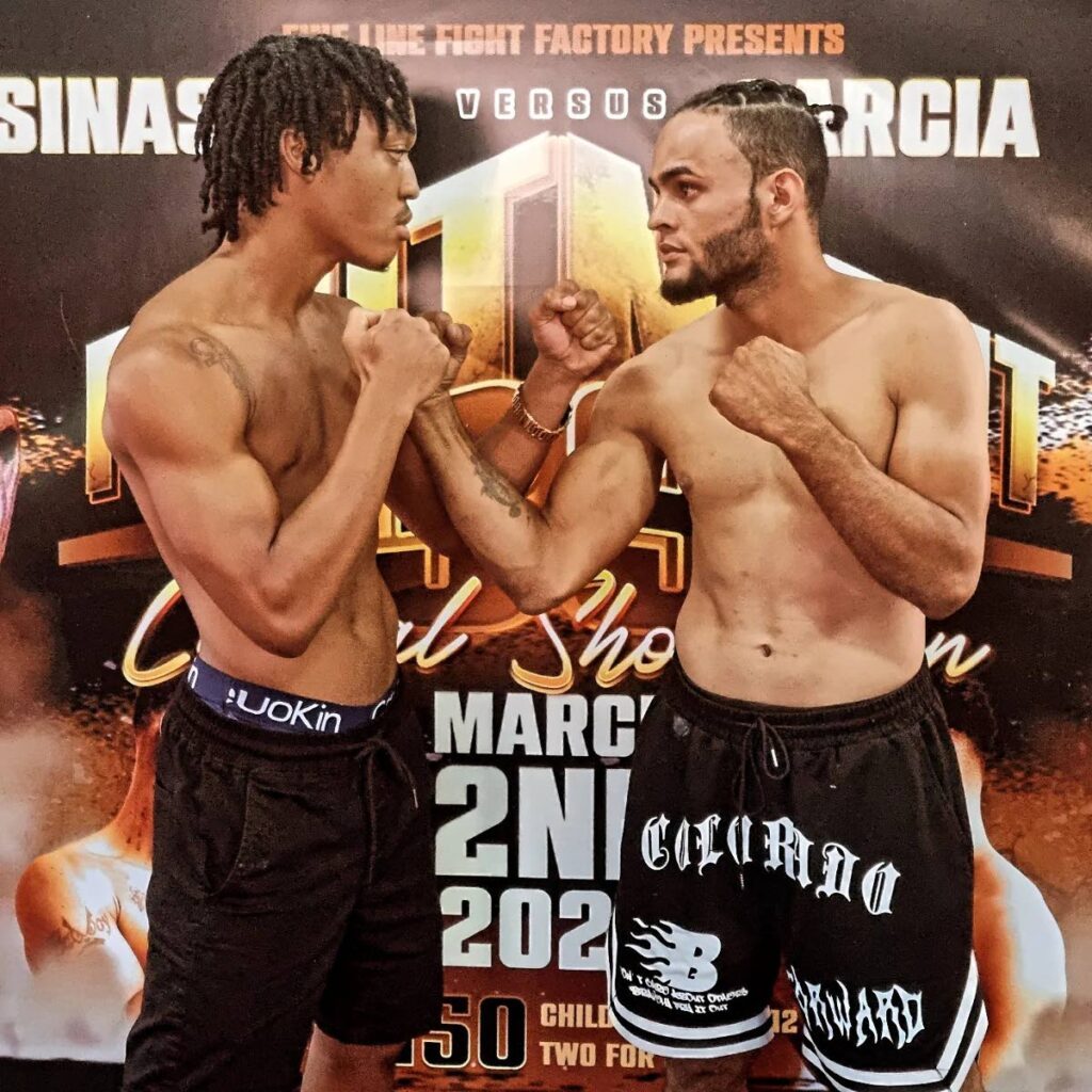 TT's Darnell Sinaswee, left, will fight Venezuelan Guillermo Salazar at Fight Night 33 - Central Showdown on March 2. - 