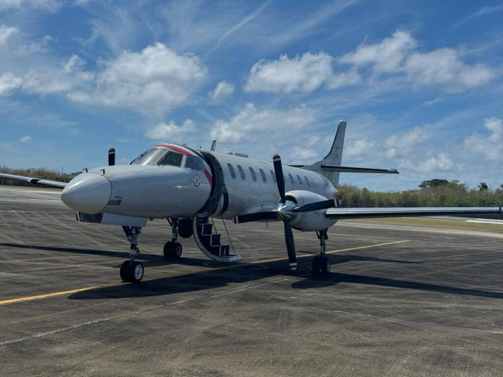 The Fairchild C-26B - Photo courtesy Ministry of Energy and Energy Industries