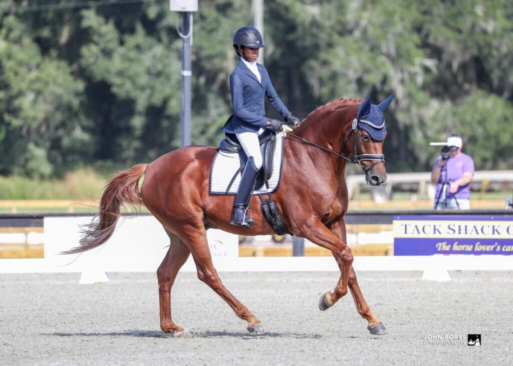 TT’s Annabella Hill and Lacoste in action at 2023 USDF Regional Championship in Ocala, Florida, USA - 