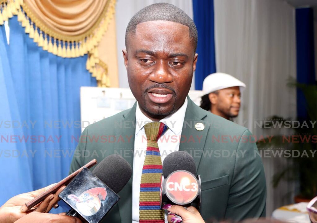 Chief Secretary Farley Augustine at the Rotary Club of Port of Spain on March 19. - Photo by Ayanna Kinsale