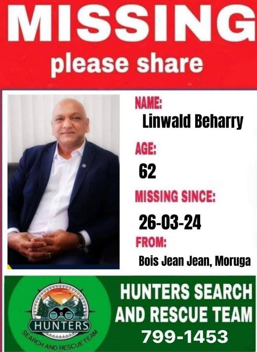  Missing: Linwald Beharry. - 