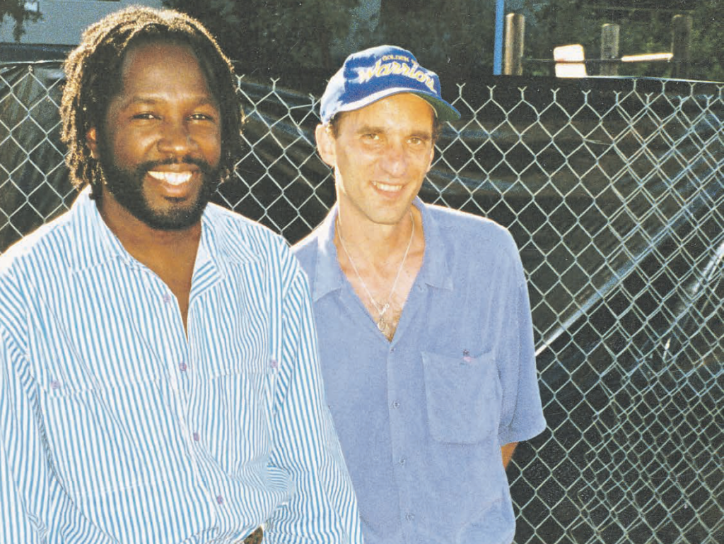 American jazz pannist Andy Narell and calypso icon David Rudder in an
undated photo.